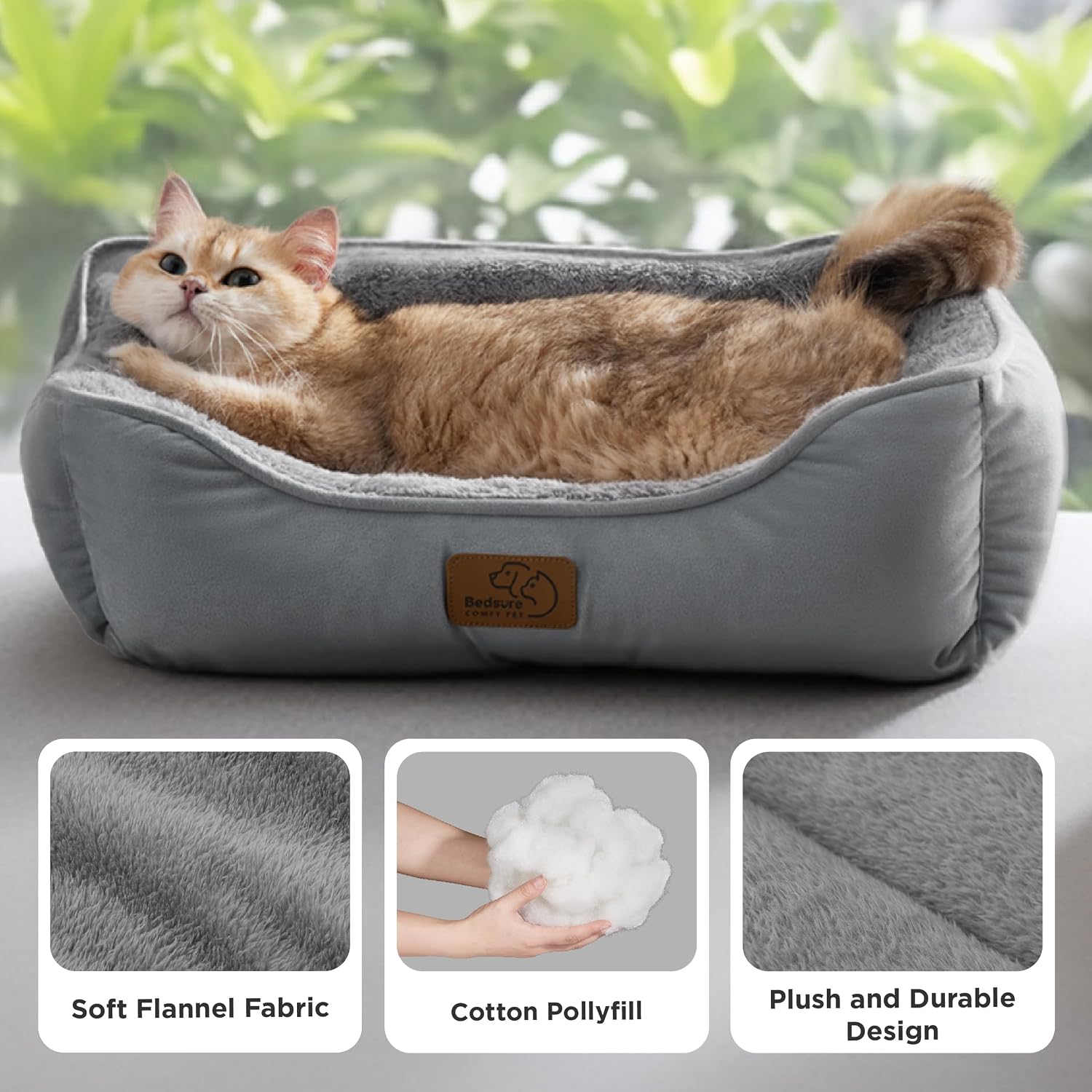 BEDSURE Katzenbett waschbar Katzen Bettchen 51x41cm – Bild 2