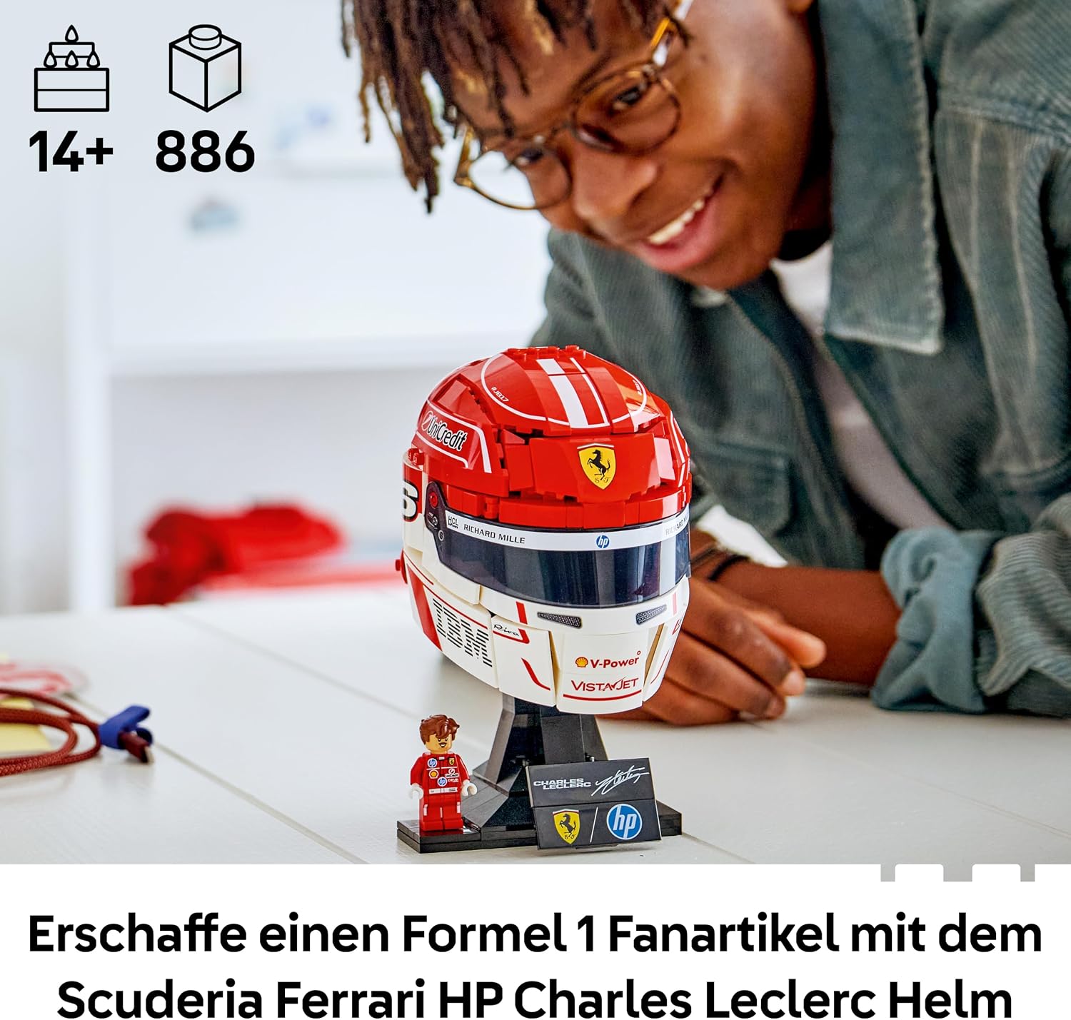 LEGO Editions Scuderia Ferrari HP Charles Leclerc Helm 43014 – Bild 2