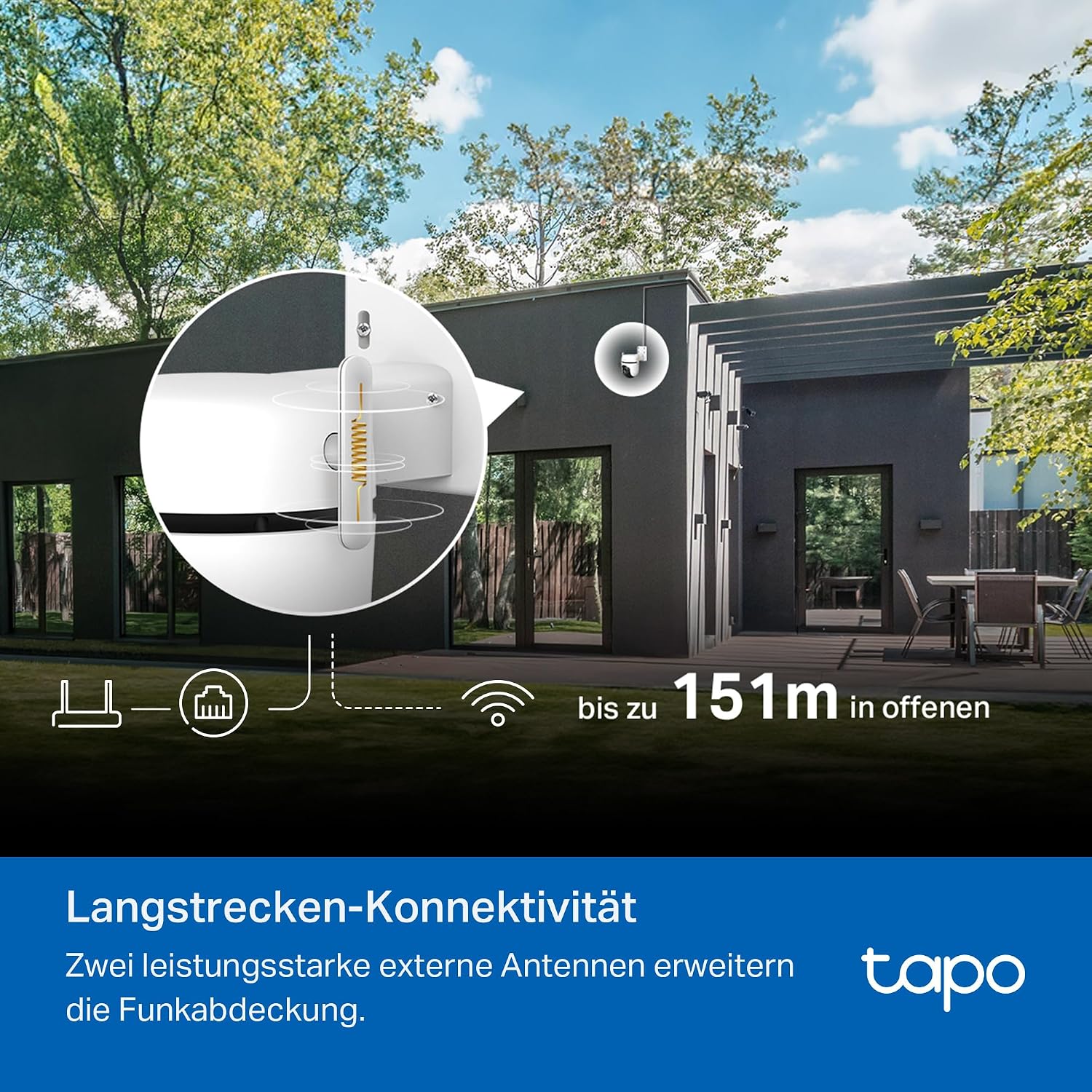 Tapo C530WS 360° Überwachungskamera Außen, 3K 5MP, Starlight Farbe Nachtsicht, KI-Erkennung, Bewegungsverfolgung, WLAN oder Ethernet, microSD-Karte bis zu 512 GB – Bild 10