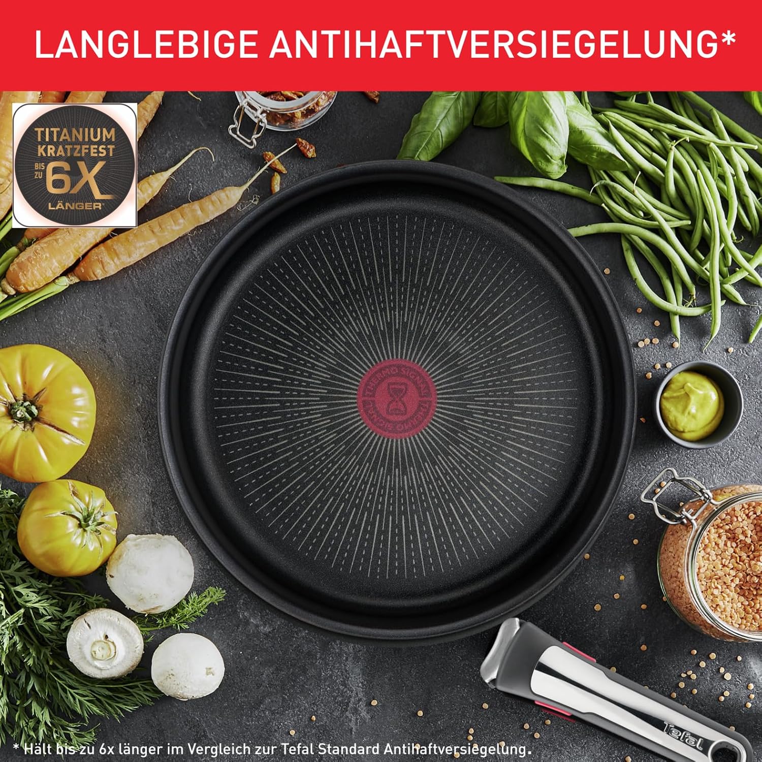 Tefal Ingenio Unlimited On 13-teiliges Topf und Pfannenset abnehmbarer Griff, stapelbar, platzsparend, Pfannen Induktion mit Antihaftversiegelung, einfache Handhabung und Reinigung, L39593 – Bild 5