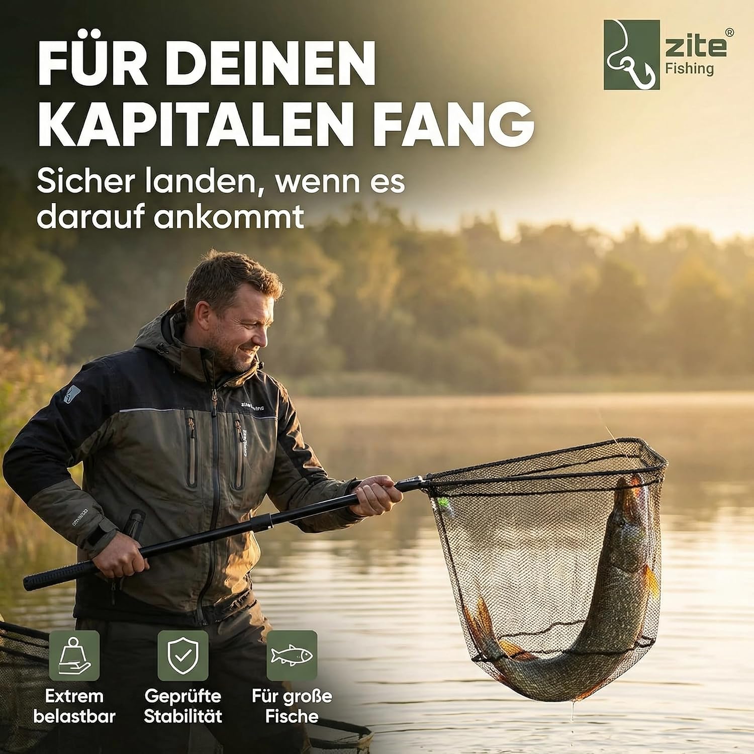 Zite Fishing Unterfangkescher - [2,40m & 2,70m - Easy Teleskop-Technik – Bild 2
