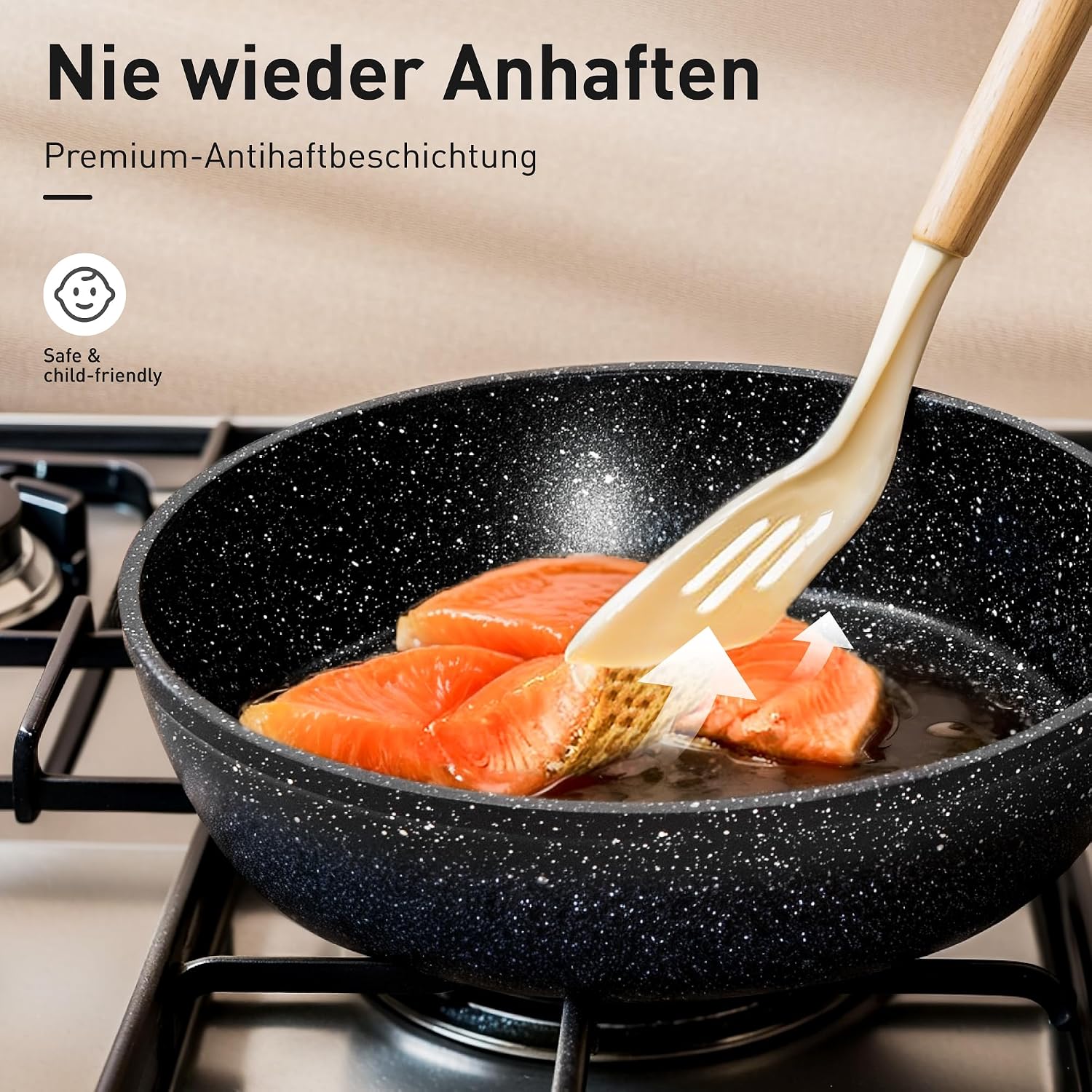 Kitchen Academy 30-teiliges Topfset Induktion, Granit Topf Pfannen Set – Bild 3