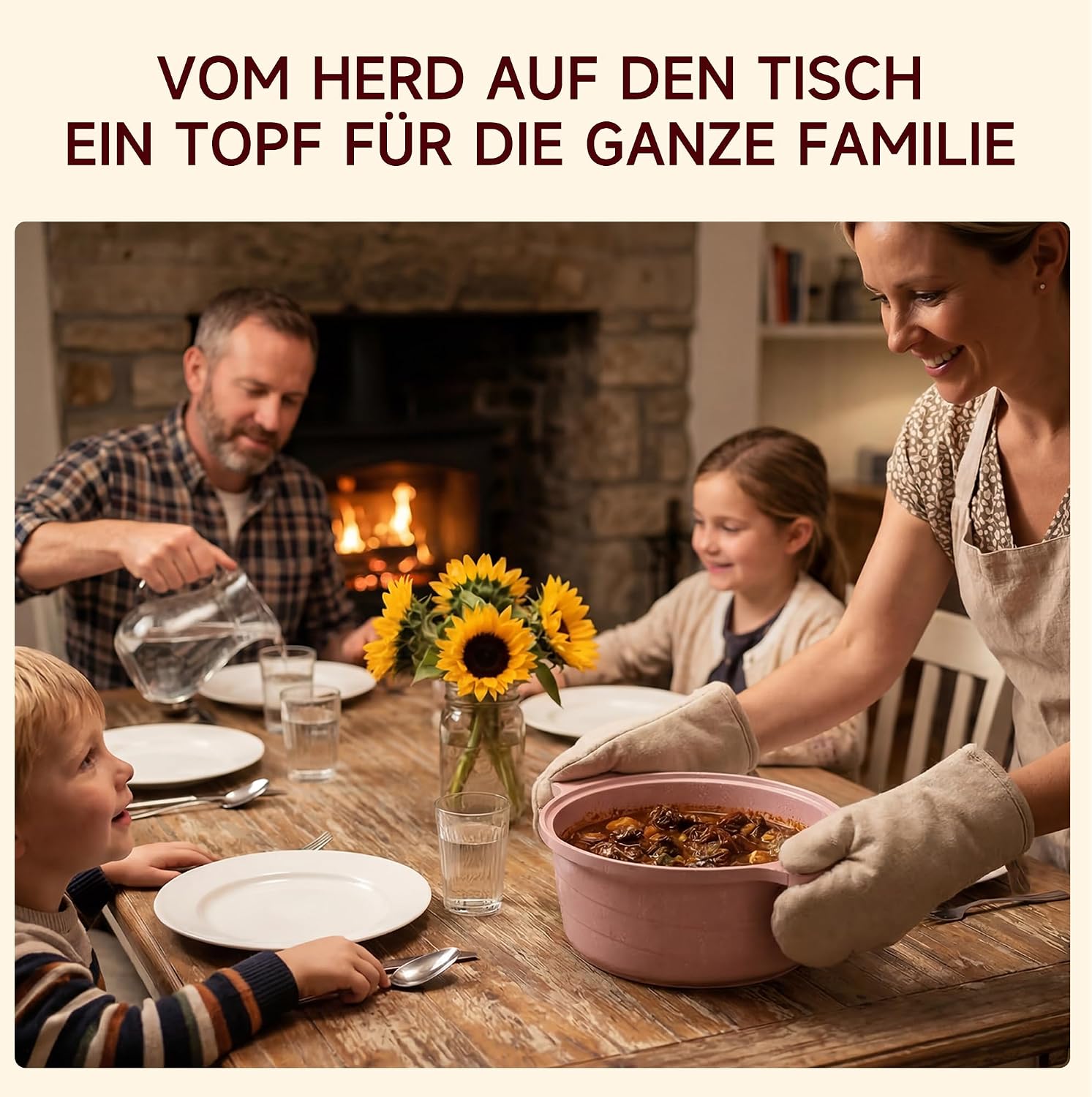 JEETEE Topfset Pfannenset 23-teilig für Induktion, Rosa/Pink – Bild 7
