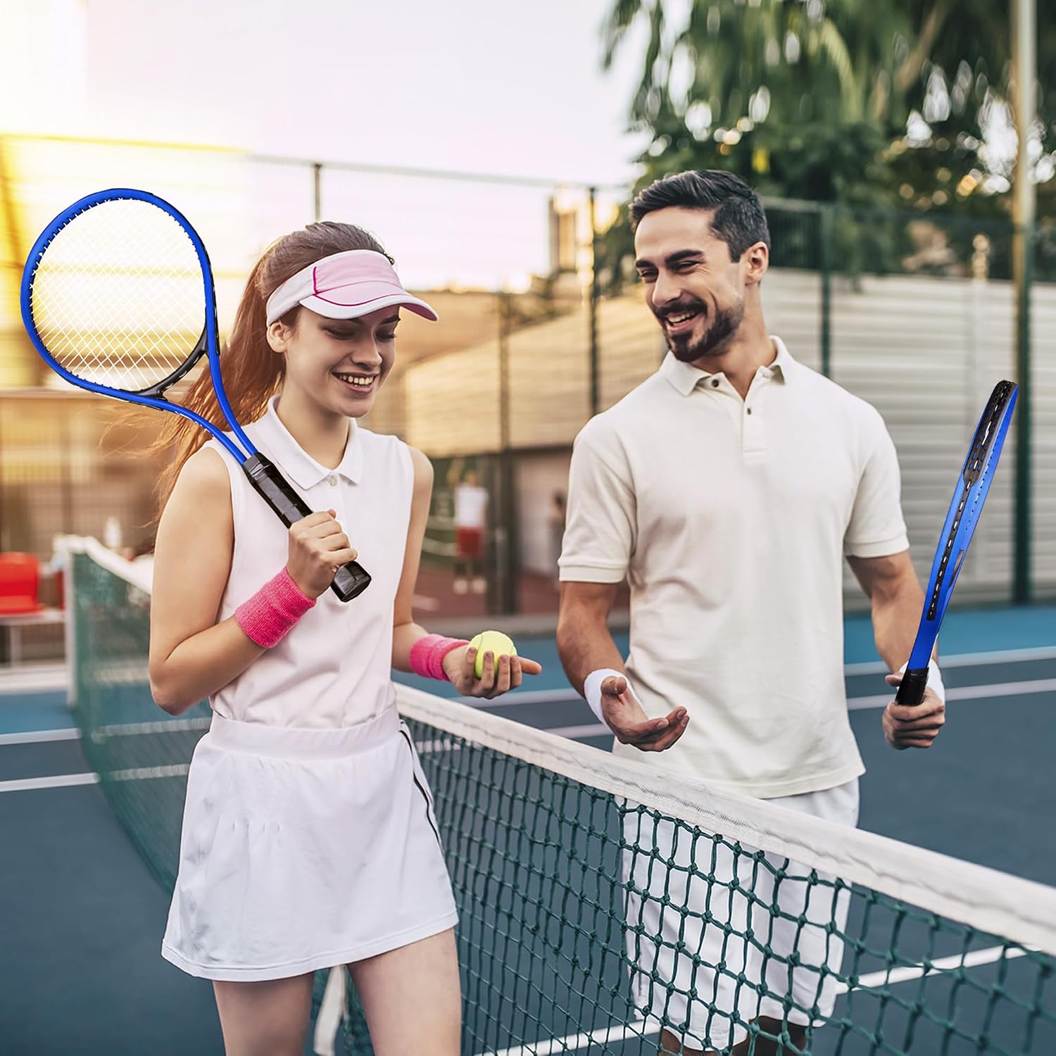 HIRALIY Tennisschläger-Set für Erwachsene, 68,6 cm, vorbespannte Tennisschläger für 2 Spieler, 2 Overgrip-Bänder, 3 Bälle und 1 Tragetasche, Outdoor-Freizeitsport für Anfänger – Bild 8