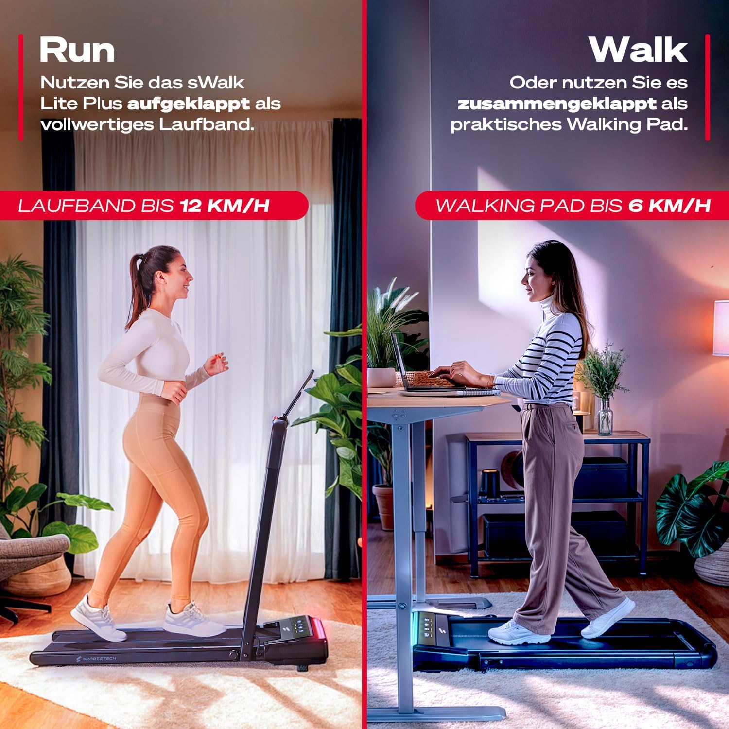Sportstech, Laufband für Zuhause klappbar + gelenkschonend Walking Pad – Bild 3