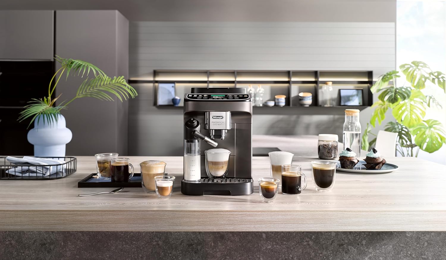 De'Longhi Magnifica Evo Next - Kaffeevollautomat 13 Getränke Titan – Bild 10