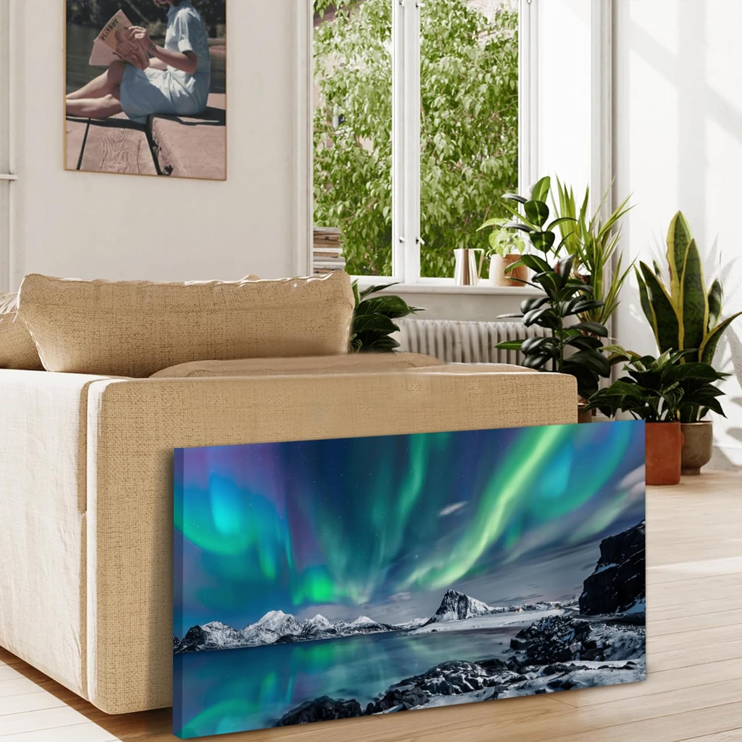 hyidecorart Natürlich Landschaft Modern Bilder Wohnzimmer 73x146 cm – Bild 3