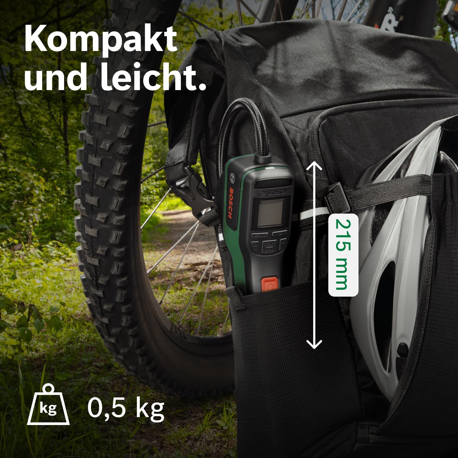 Bosch PNEO elektrische Fahrradpumpe mit 3 Ah Akku, 10,3 bar, 150 PSI – Bild 8