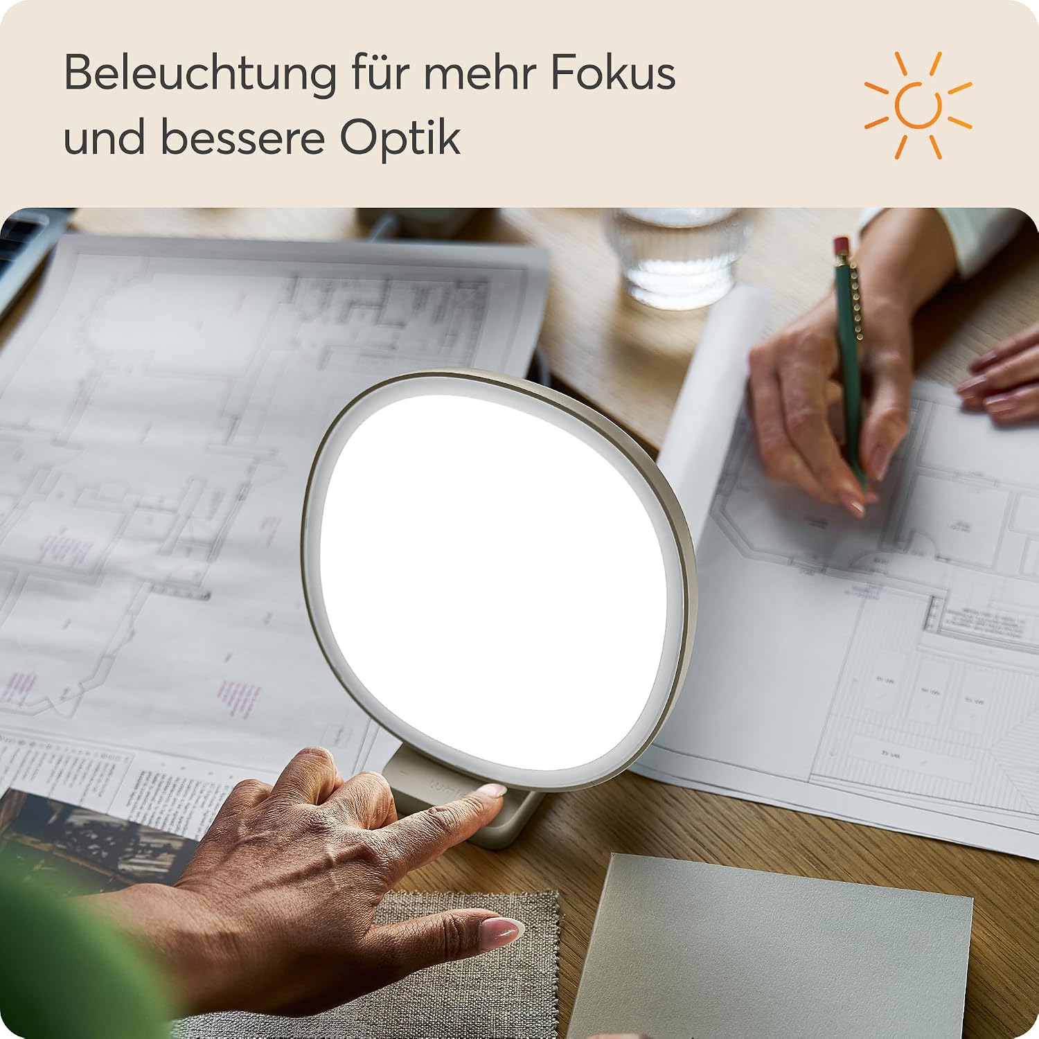 Lumie Dash Kompakte Lichttherapielampe 10.000 lux, blendfrei – Bild 3