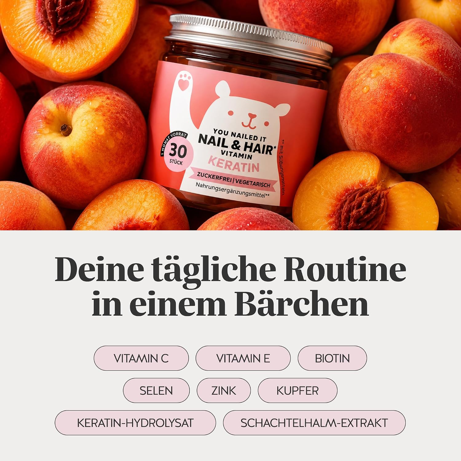 Bears with Benefits - Gummibärchen Keratin - Haare & Nägel - 30 Stück – Bild 4