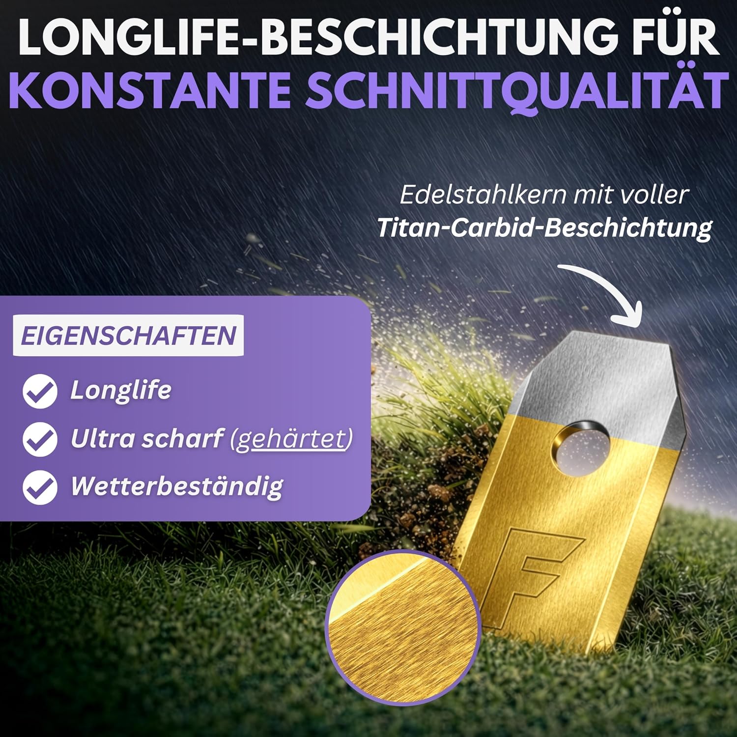 Filzada® 30x Mähroboter Messer kompatibel mit Husqvarna Automower, Gardena – Bild 4