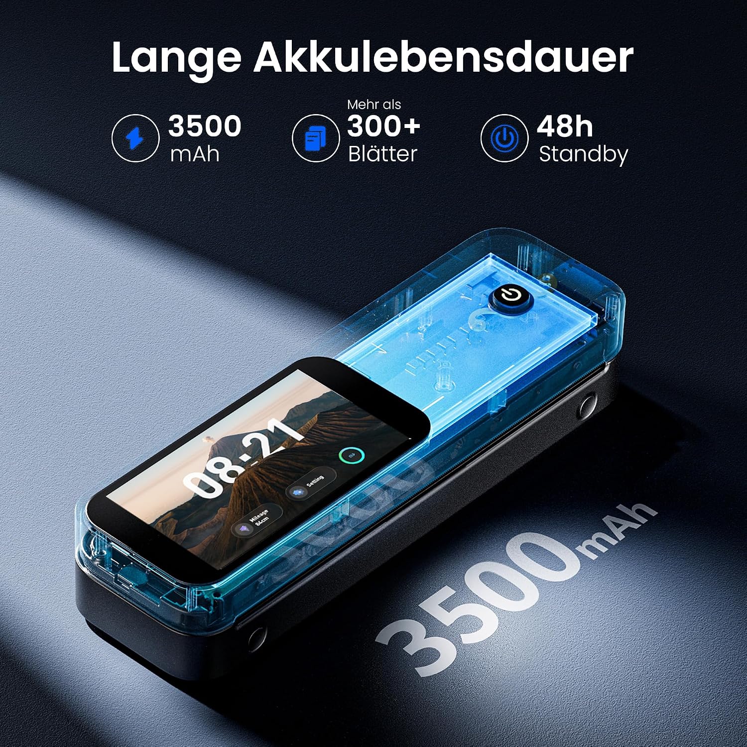 Phomemo M85 Thermodrucker A4 Kit, 5'' Touchscreen 3500mAh Tragbarer Schnell – Bild 7
