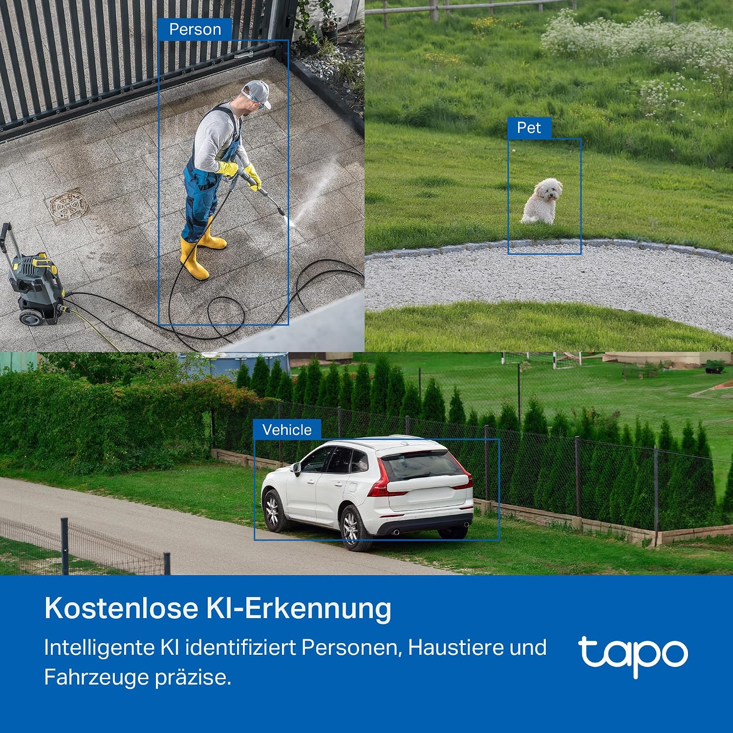 Tapo C530WS 360° Überwachungskamera Außen, 3K 5MP, Starlight Farbe Nachtsicht, KI-Erkennung, Bewegungsverfolgung, WLAN oder Ethernet, microSD-Karte bis zu 512 GB – Bild 6