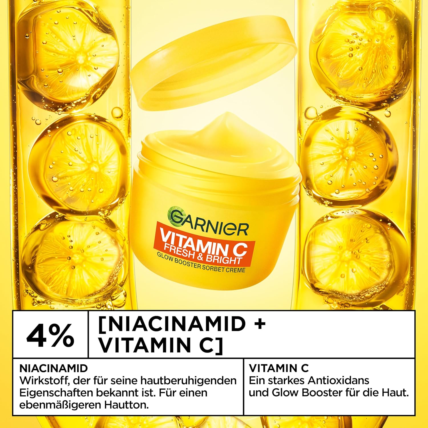 Garnier Vitamin C Fresh und Bright Sorbet Creme gegen Pigmentflecken, 85 ml – Bild 3