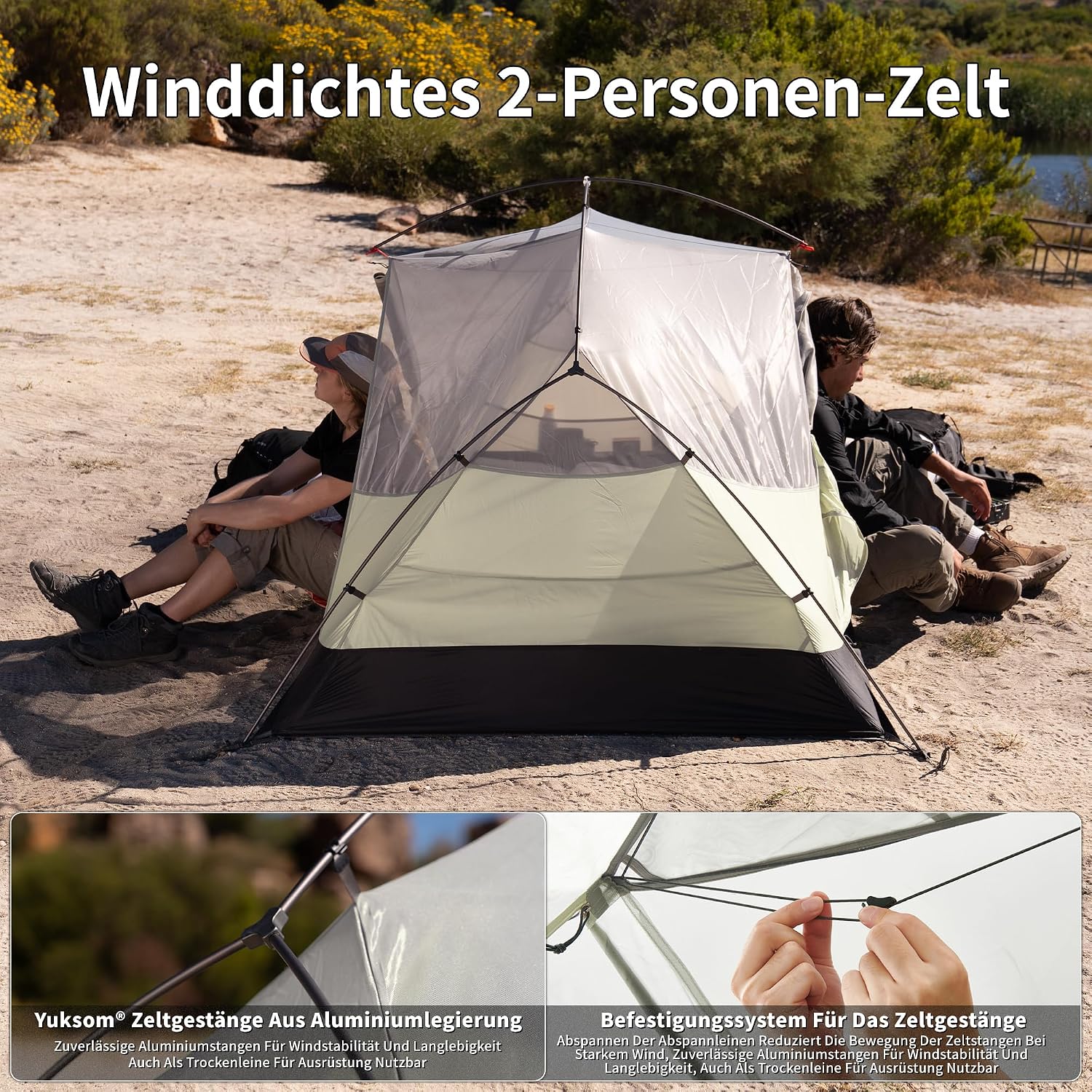 Naturehike Mongar Base/Pro Zelt 1&2&3 Personen Ultraleicht Camping Zelt – Bild 4