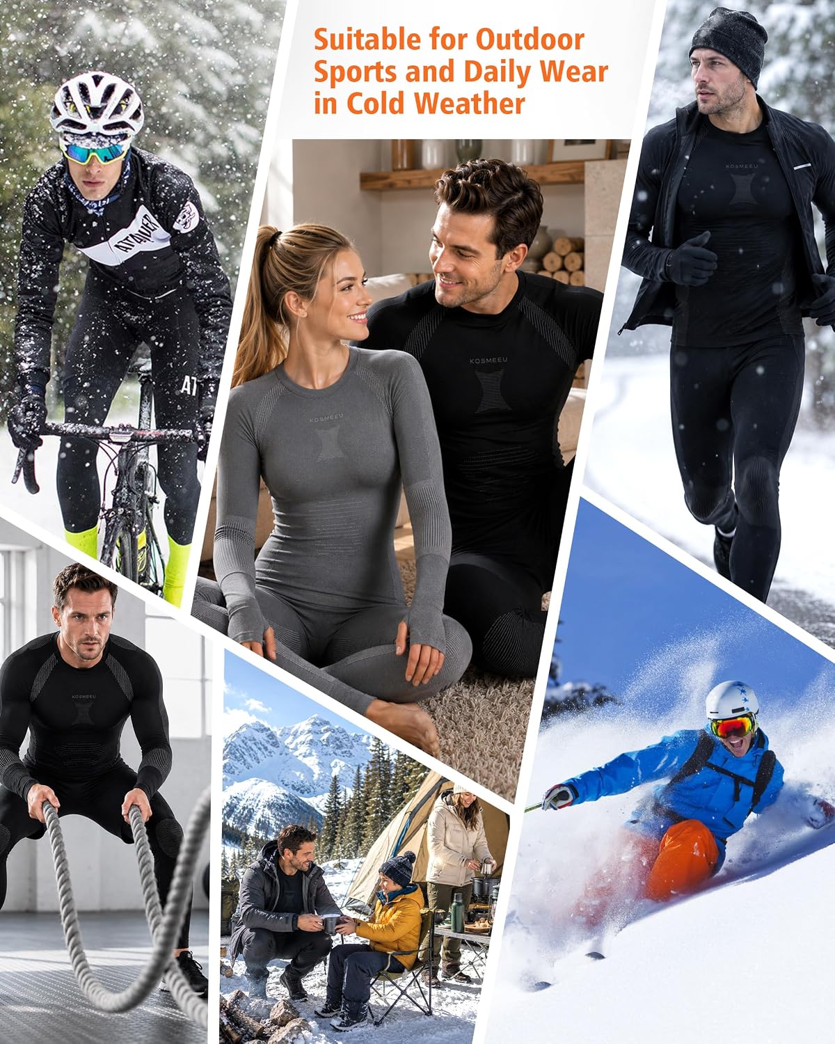 Thermounterwäsche Herren Skiunterwäsche Funktionsunterwäsche Thermowäsche – Bild 6