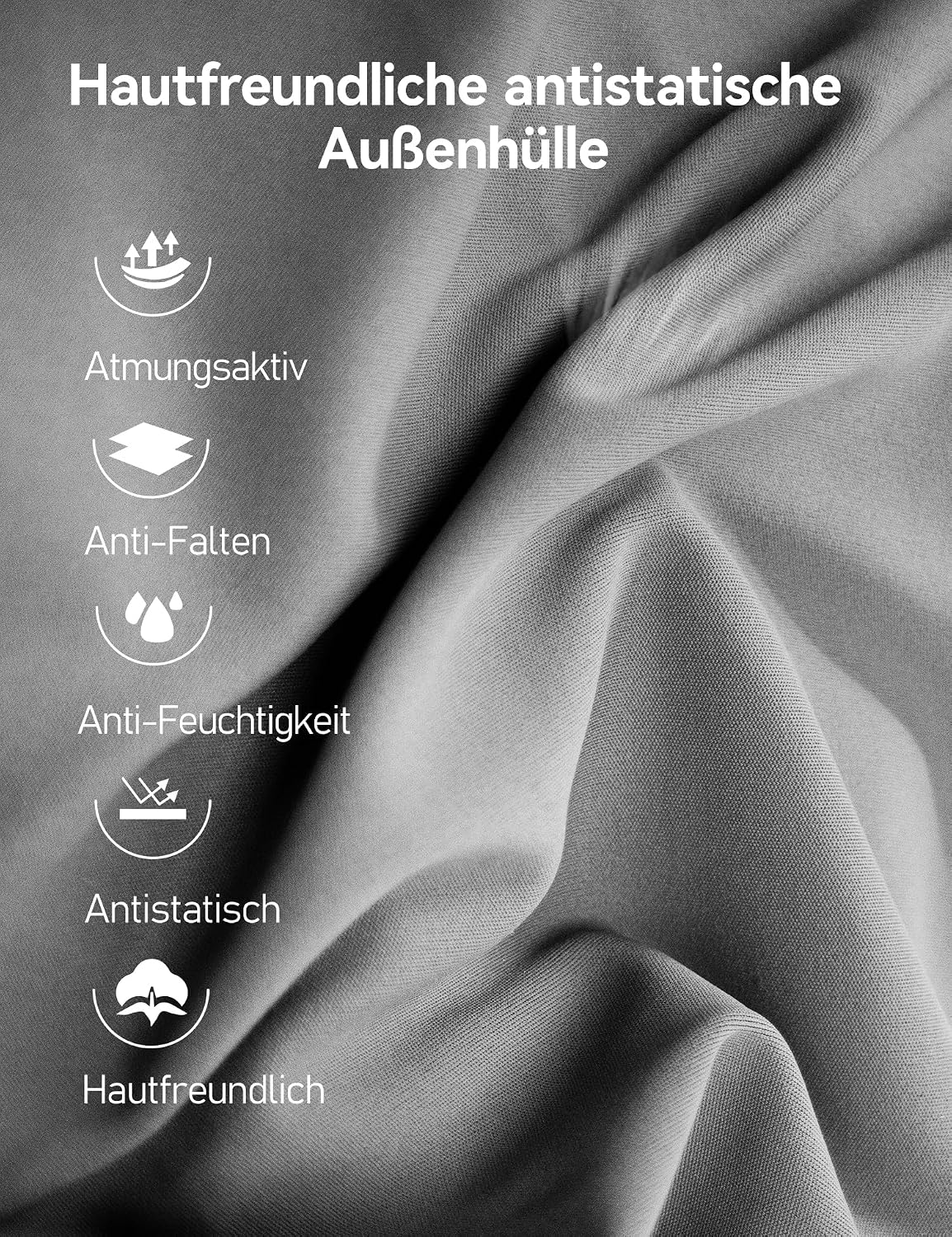 Travel Ease Ergonomisches RückenKissen aus Memory Foam, Lendenkissen für Bürostuhl, Schreibtischstuhl, mit Antistatischem, hautfreundlichem Bezug und für eine Bequeme Sitzhaltung (Grau) – Bild 8