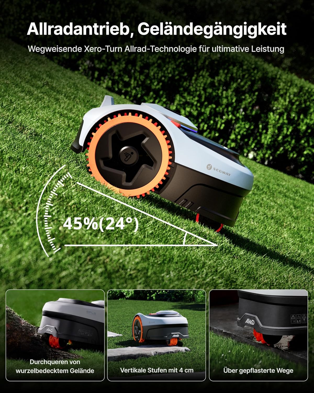 Segway Navimow i205 AWD Mähroboter mit Garage S, für 500 m², NRTK+Vision – Bild 2