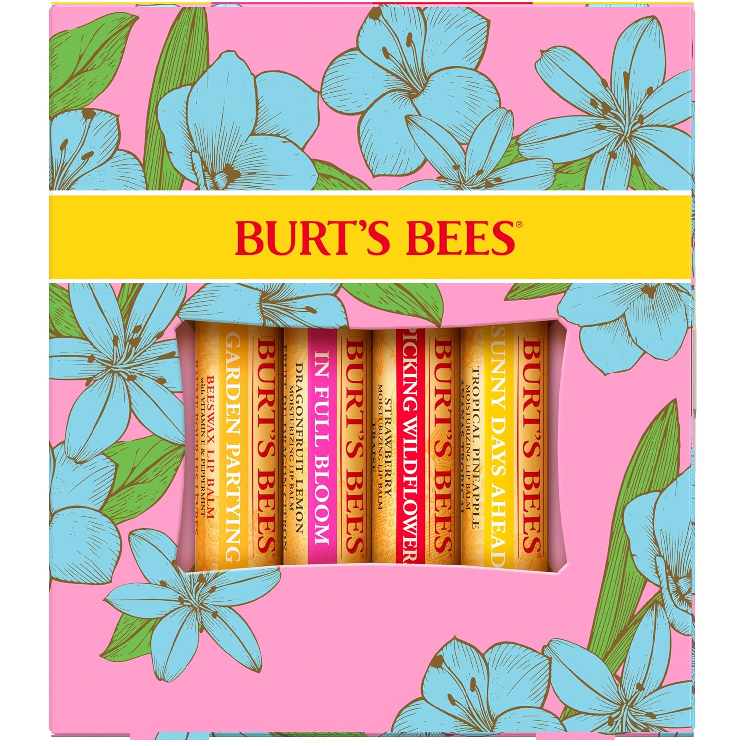 Burt's Bees Lippenbalsam-Set In Full Bloom, Erdbeere, Ananas, Drachenfrucht-Zitrone – Bild 6