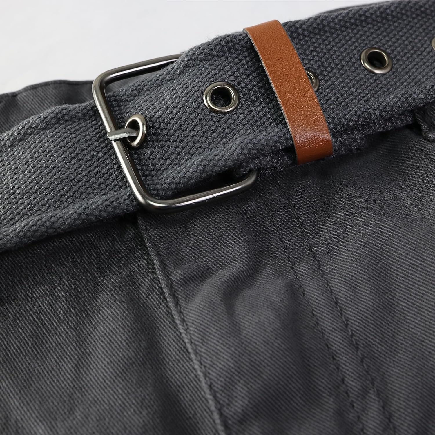 Vintage Herren Cargo Shorts Kurze Hosen inkl. Gürtel – Bild 2