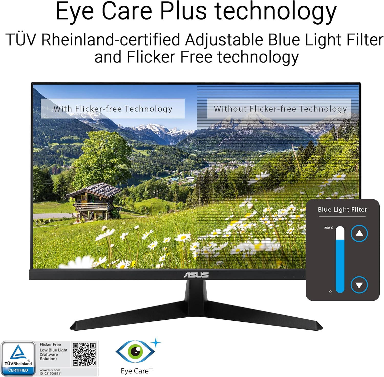 ASUS VY249HGR 24 Zoll Full HD IPS 120Hz Eye Care Monitor – Bild 5