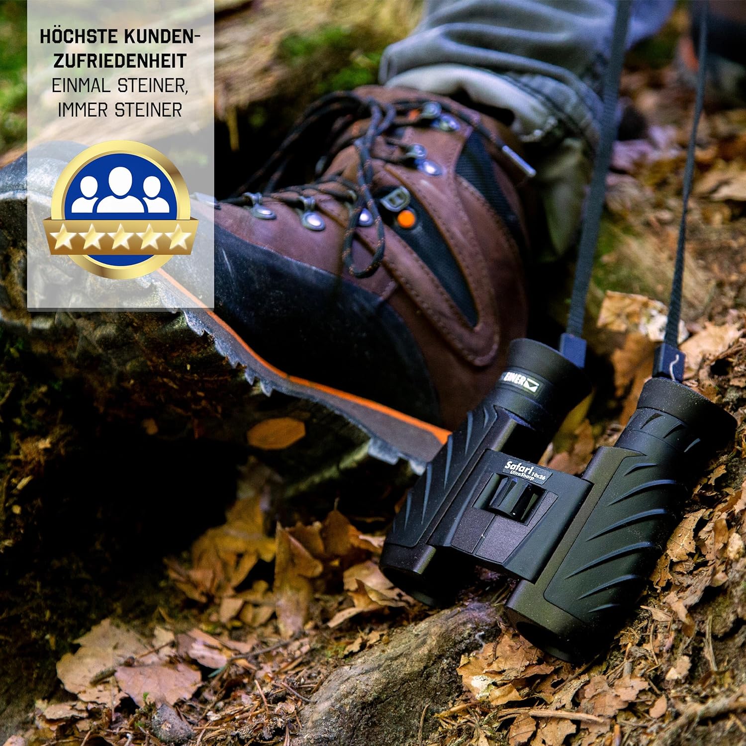 STEINER Fernglas Safari UltraSharp 10x26 - Deutsche Marken-Qualität, 10 Jahre Garantie, Testsieger, für Erwachsene & Kinder, kompakt & leicht, robust, ideal zum Wandern oder auf Reise – Bild 6