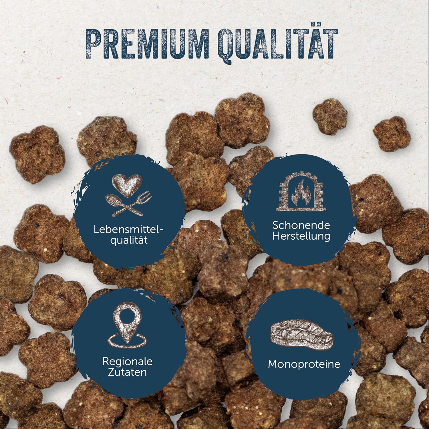 Lakefields Classic Hundefutter trocken | Rind 60% | 1kg | Getreidefreies Trockenfutter für kleine Hunde | Extra kleine Kroketten | Karotten, Äpfel & Heidelbeeren | Schonend gebacken – Bild 2