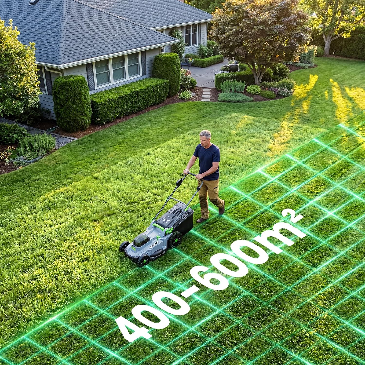 ETOOLAB Akku-Rasenmäher 40V, 42cm, Brushless, bis 400-600 m², Für Garten – Bild 3