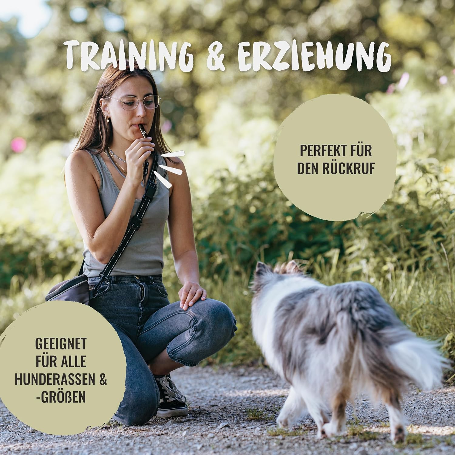 Rudelkönig Hundepfeife für Rückruf - Trainingspfeife mit Pfeifenband – Bild 6