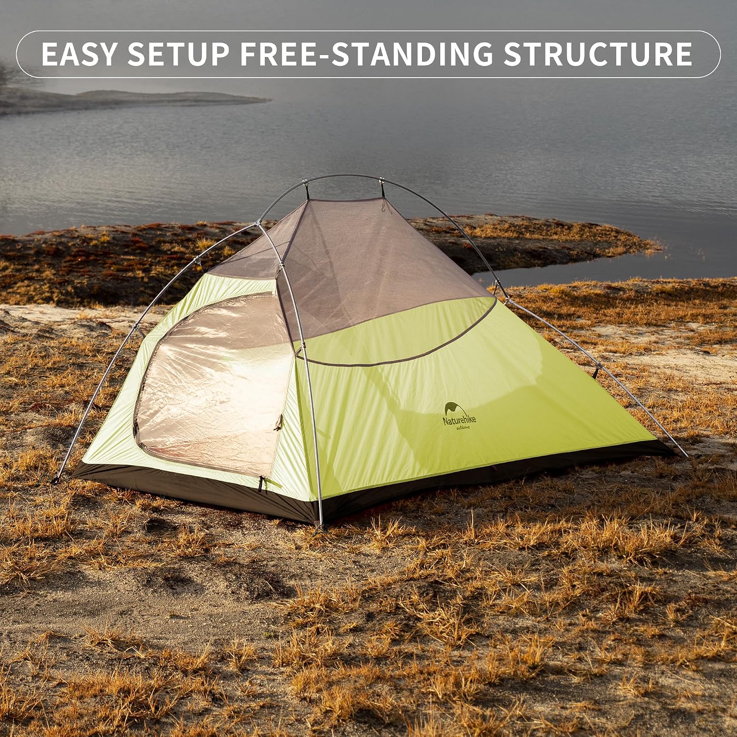 Naturehike Cloud up 2 Campingzelt Ultraleichtes Zelt 2 Personen 3-4 Saison Wasserdichtes Zelt für Rucksack Wandern – Bild 8