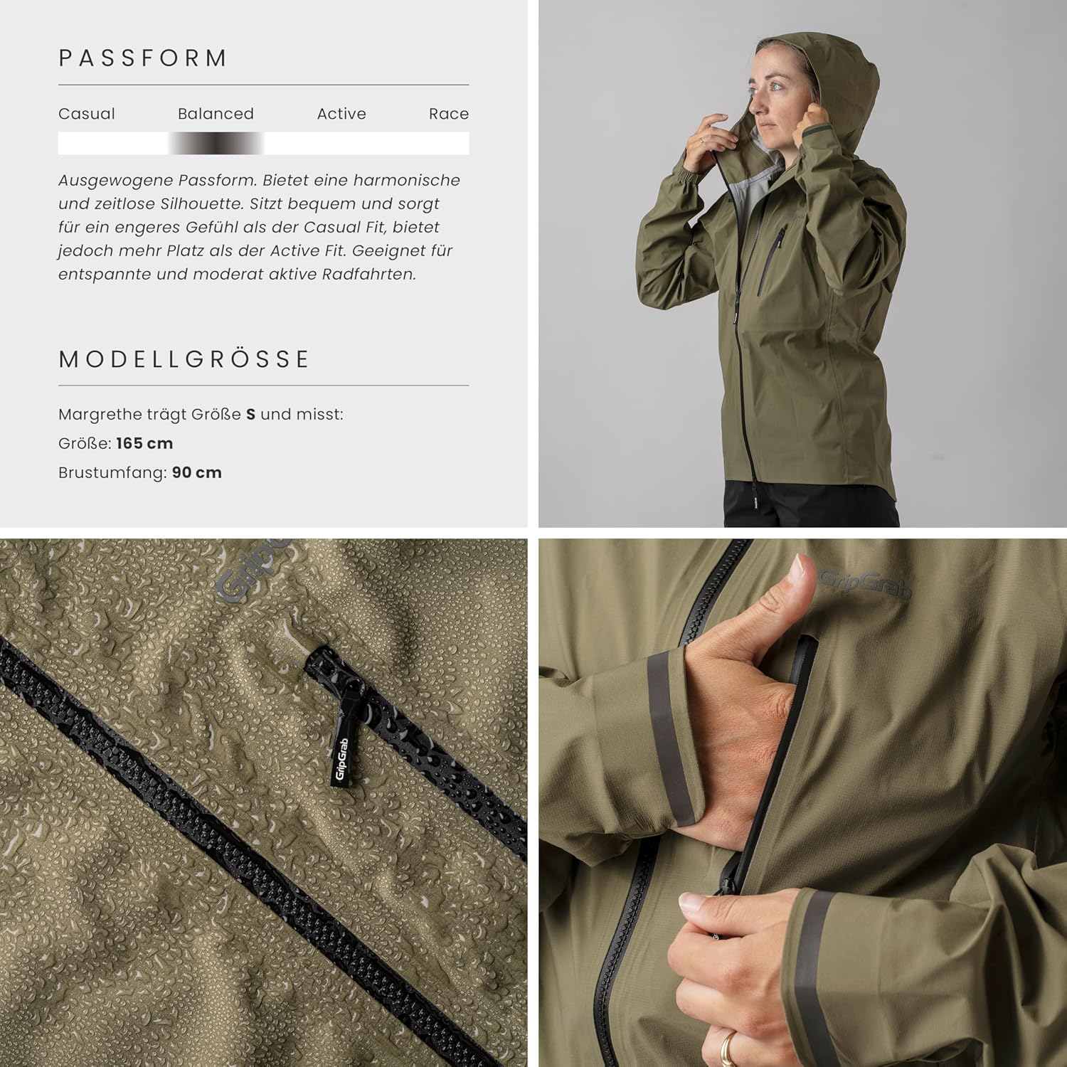GripGrab EXPLR Leichte Fahrrad Regenjacke Damen & Herren Wasserdicht – Bild 2