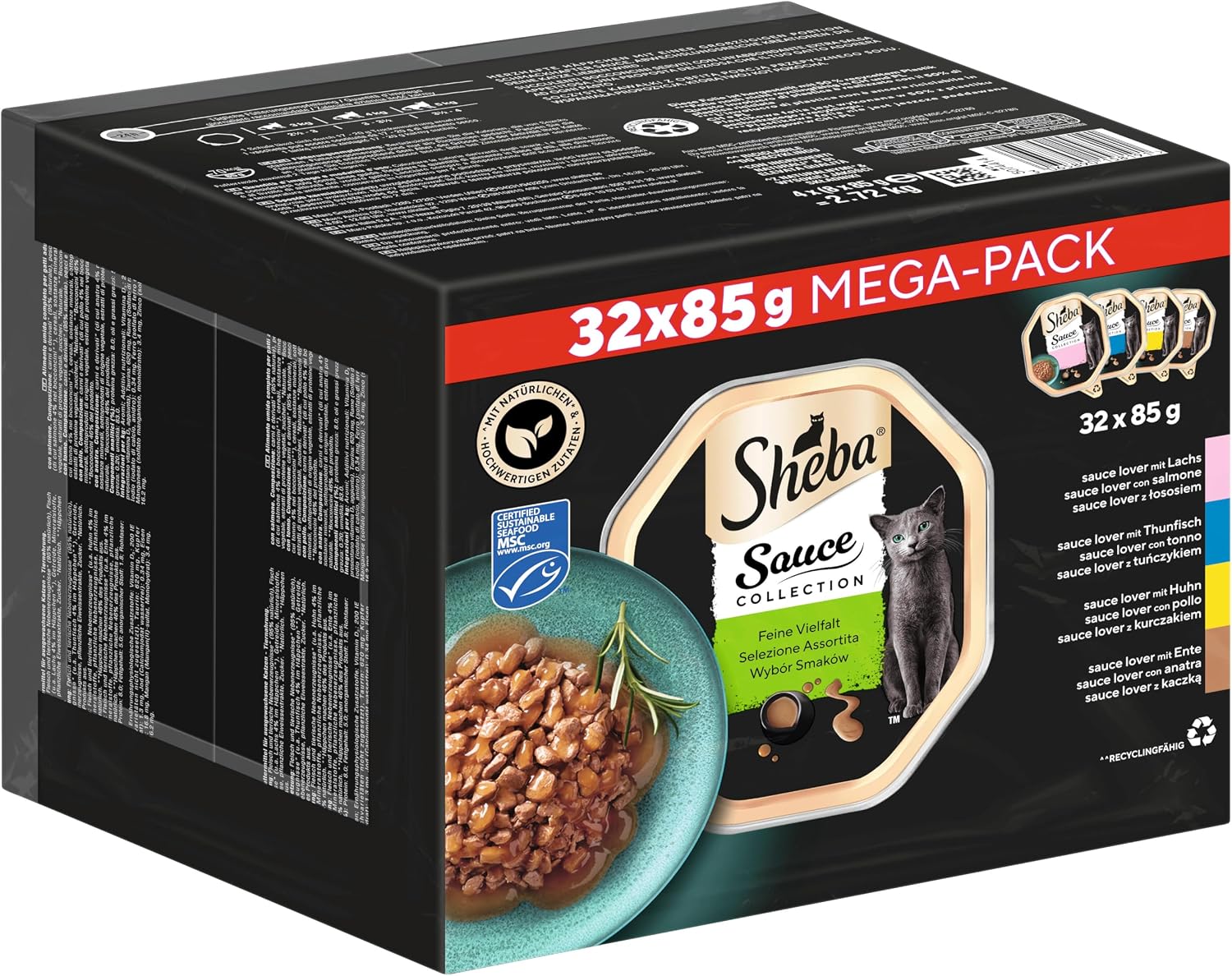SHEBA Adult Sauce Collection Mix Katzennassfutter in Sauce Schale 32 x 85g – Bild 2