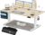 Homall Höhenverstellbarer Schreibtisch 160x80cm mit USB-A Ladeanschluss, Elektrischer Schreibtisch mit Kabel Management Tray, Standing Desk mit 3 Memory Funktion, Computertisch Beige